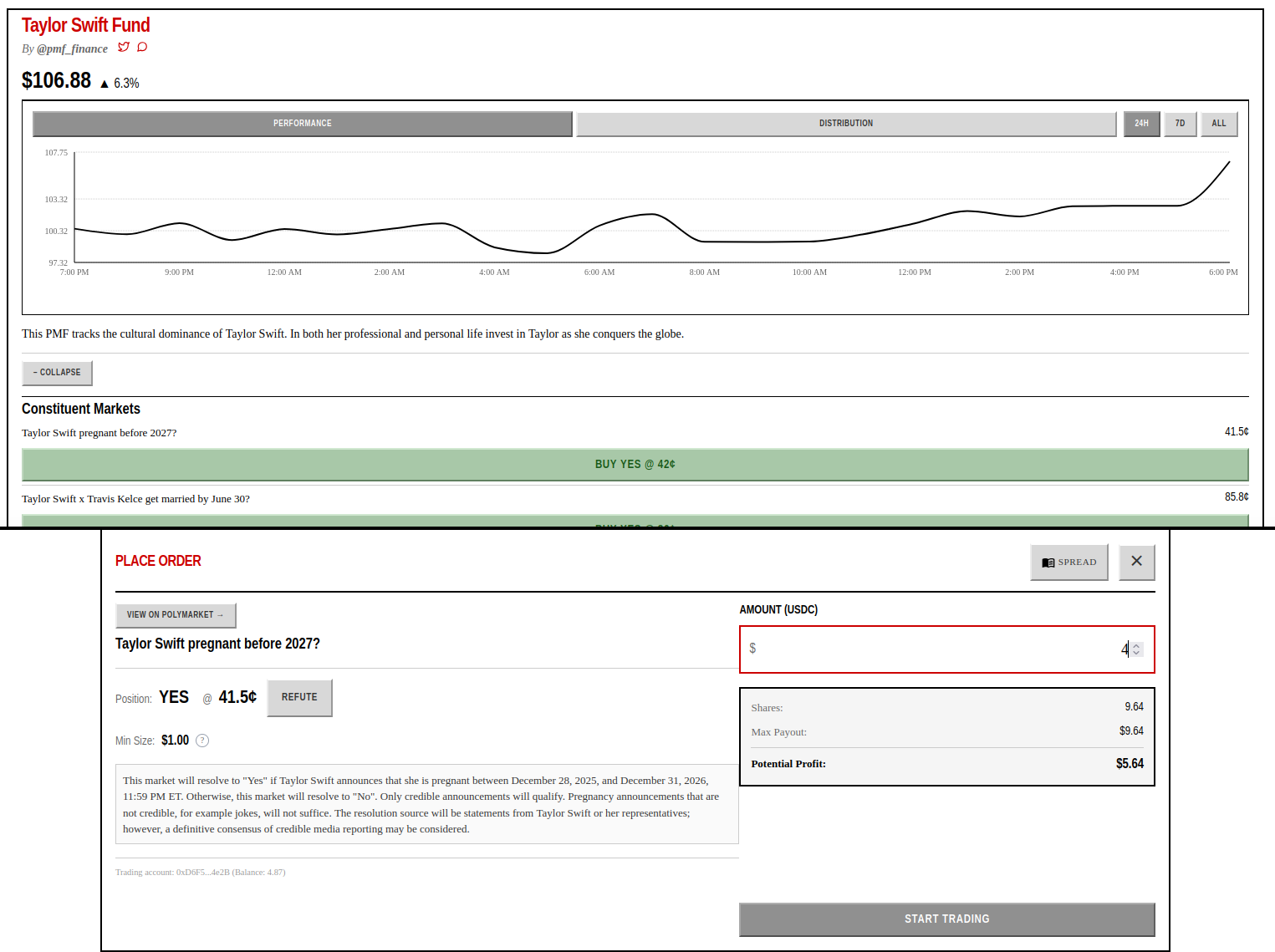 Place a market order